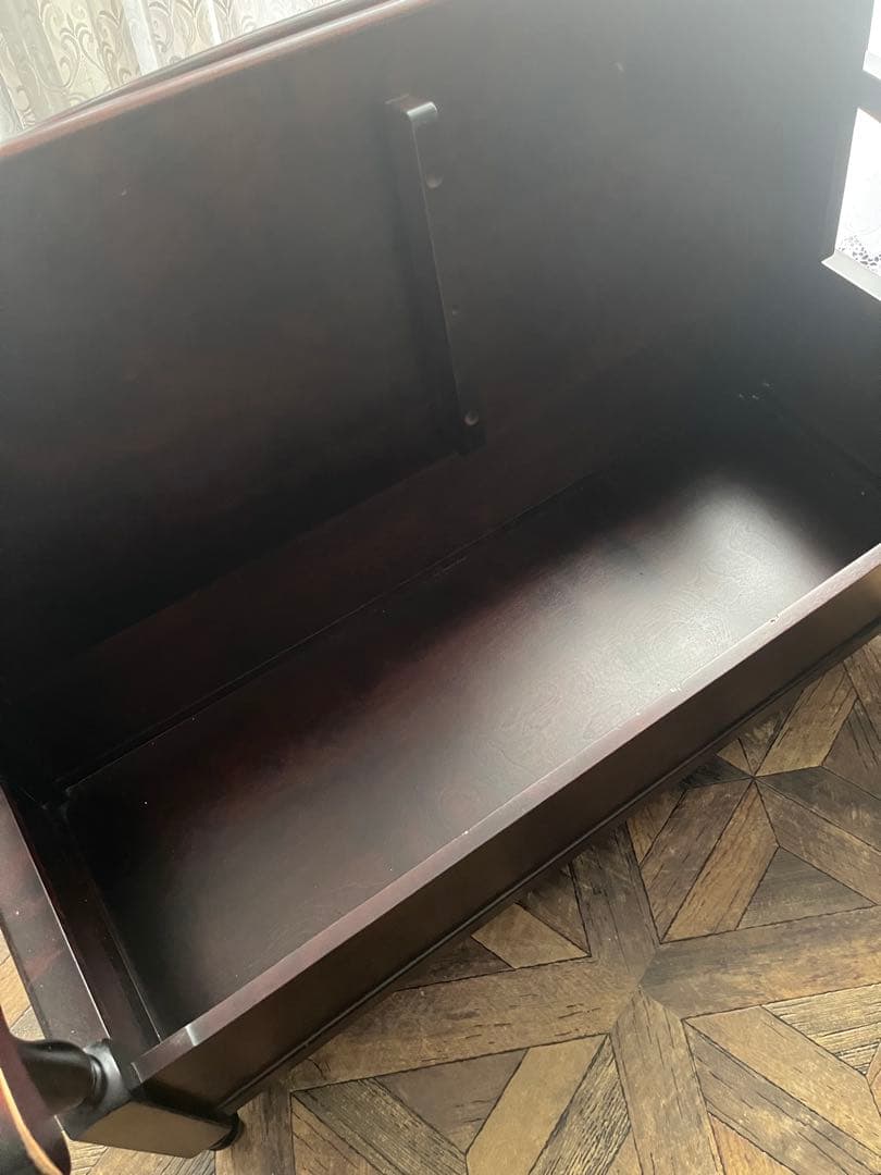 ちー。北海道民芸家具 収納付きベンチ(イス、収納箱)