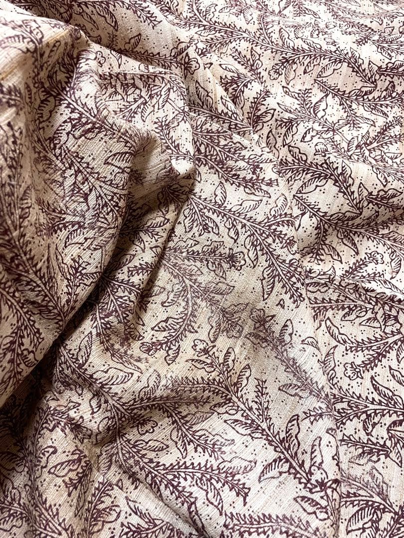 作家物 野蚕糸 ムガシルク 染め 付け下げ小紋 ガード加工