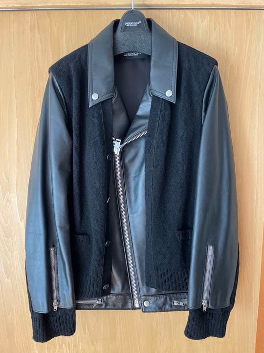 新品　UNDERCOVER ニットドッキング ダブルライダース
