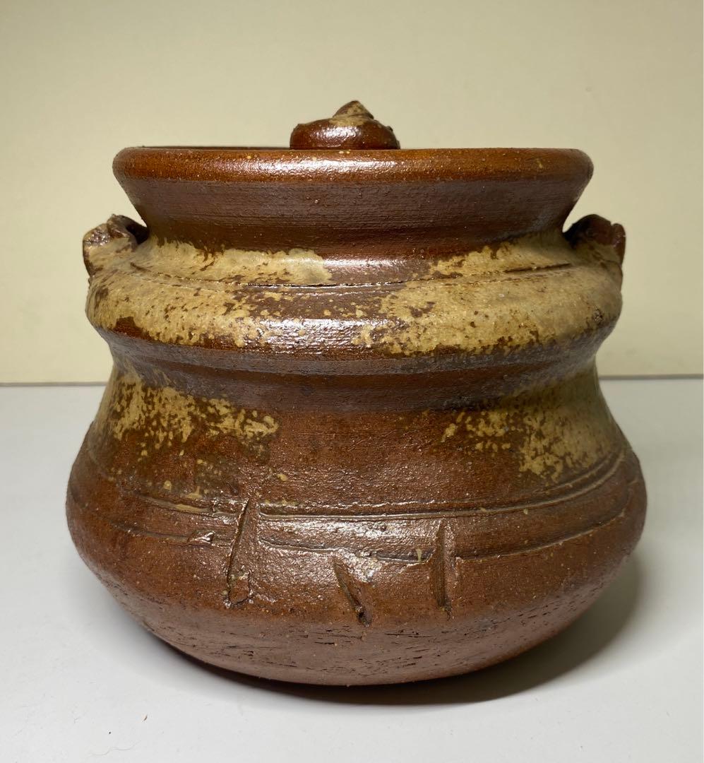 【茶道具】小西陶古造　備前水指（共箱）