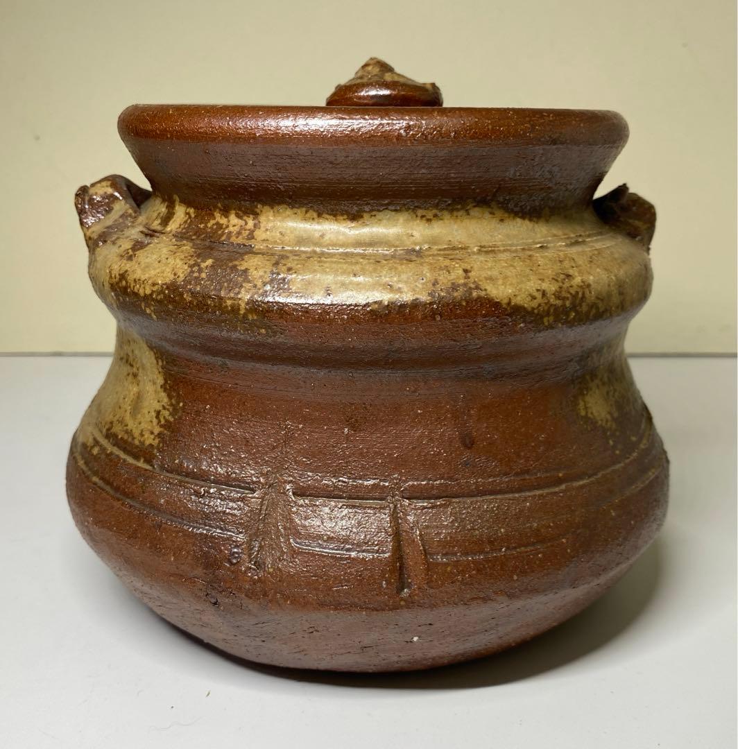 【茶道具】小西陶古造　備前水指（共箱）