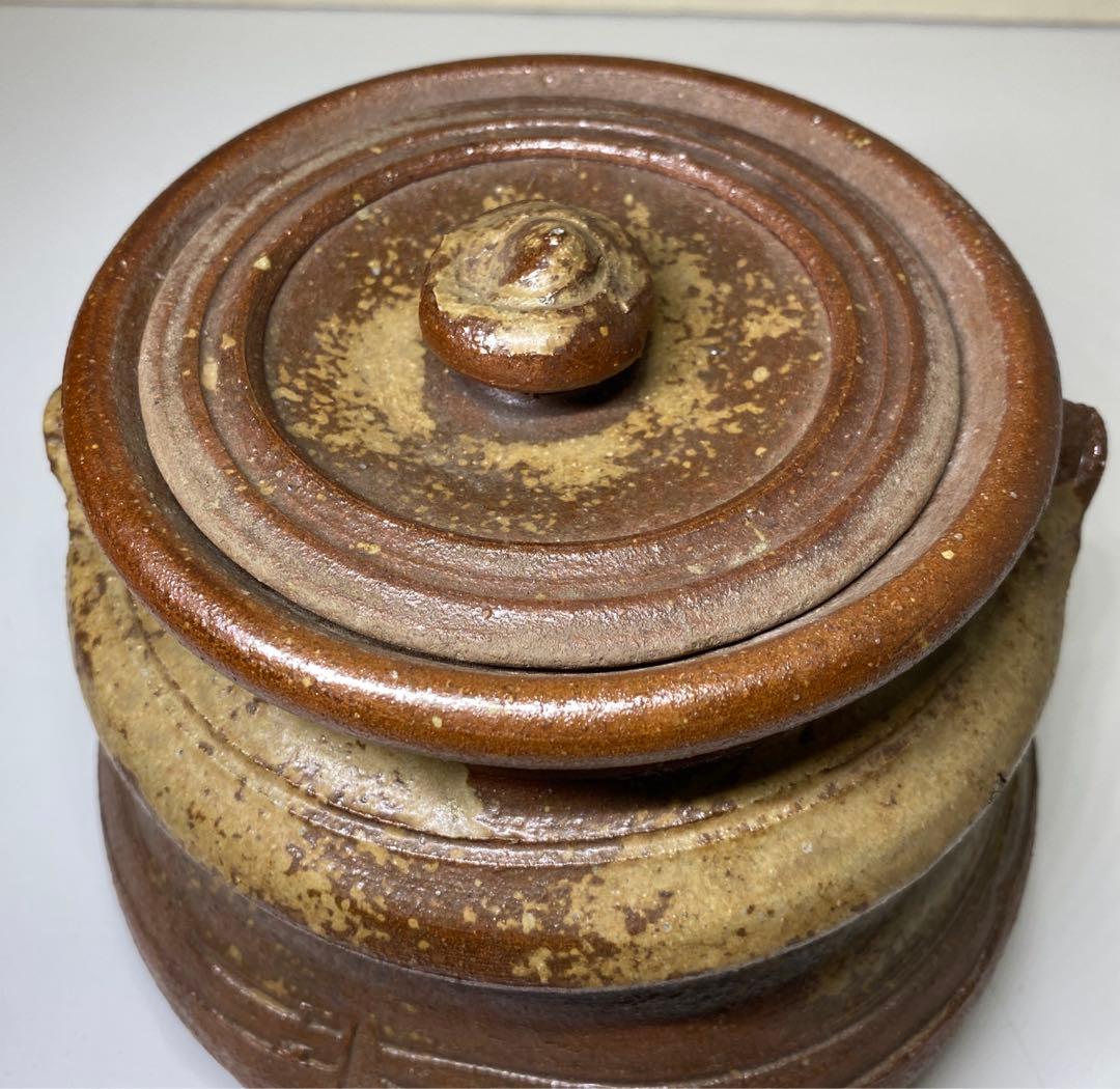 【茶道具】小西陶古造　備前水指（共箱）