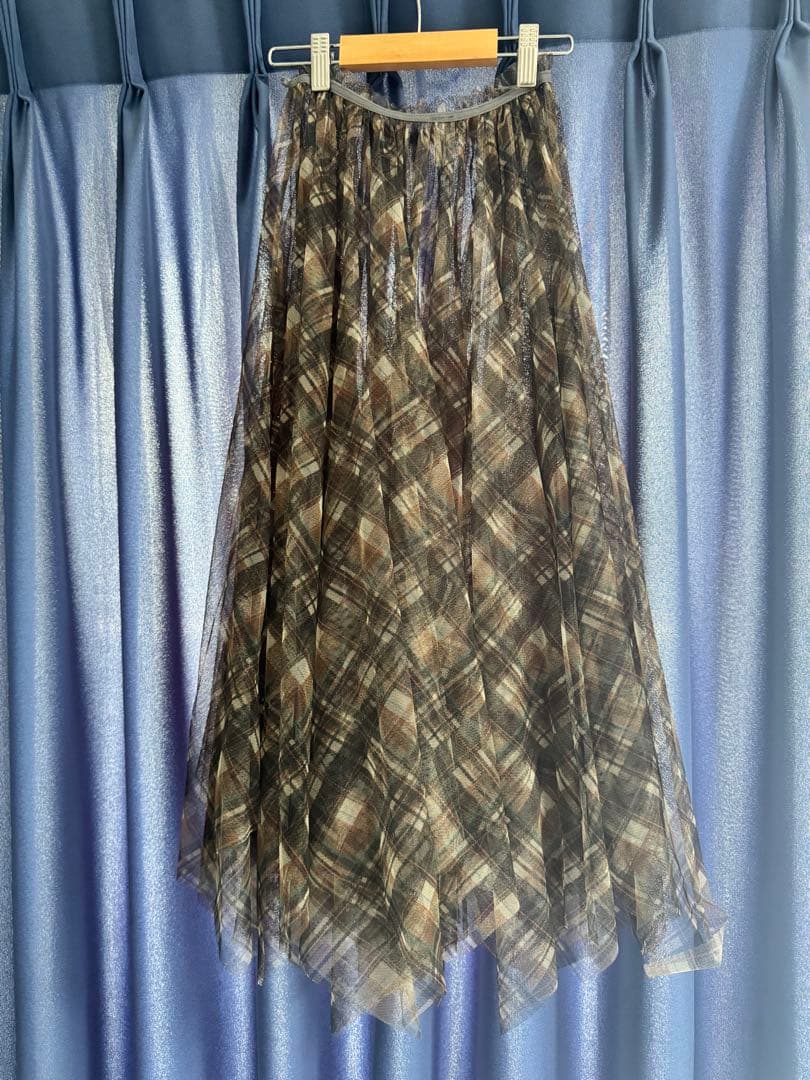 ワコール ユエ yue チュールスカート チェック