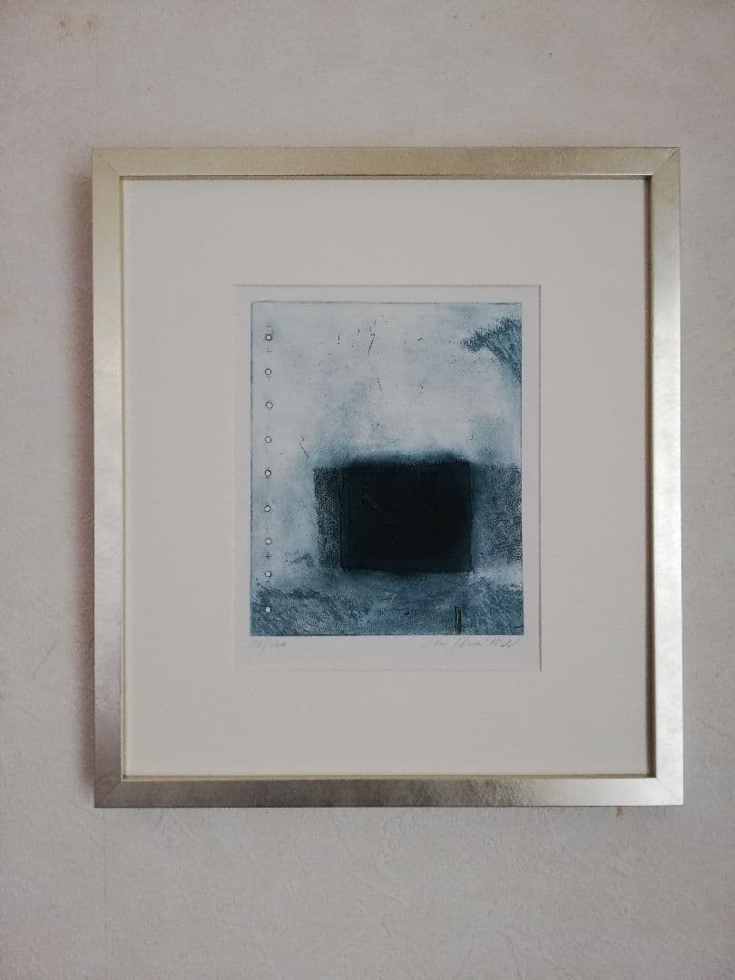 アート542　「タイム1(グリーンブルー)」　インテリアコーディネート