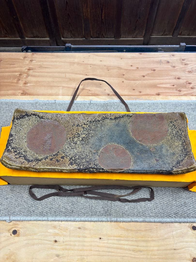 Bizen Ware　たたき皿　長方皿　楽山窯　藤原康　備前焼　びぜん