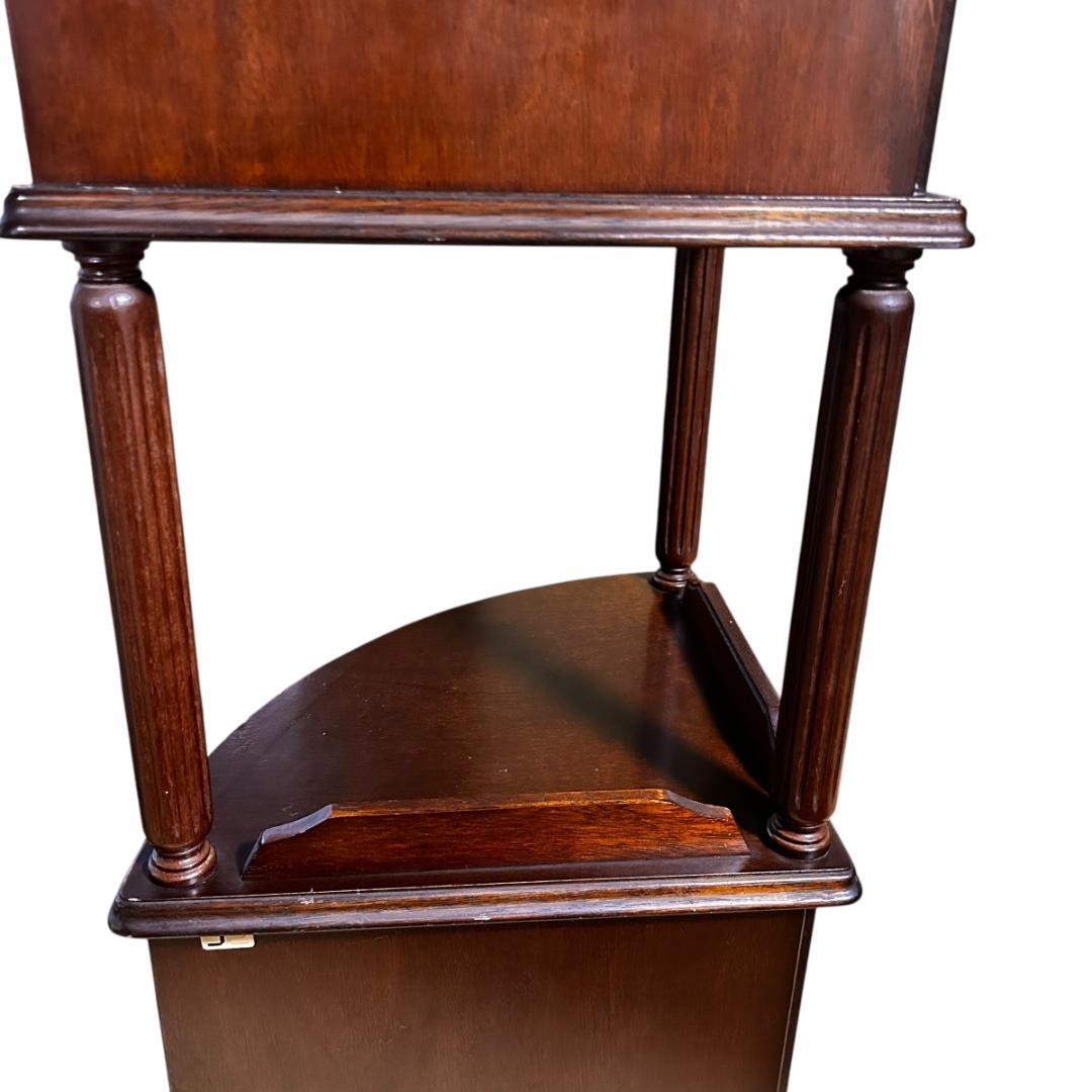 綾野製作所 アヤノクラフト コーナーキャビネット 木製3段 ダークブラウン