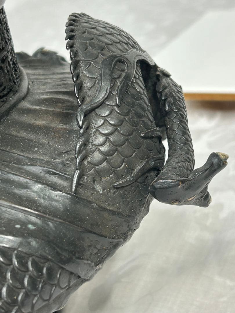 銅　壺　龍　アンティーク　骨董 コレクション 古美術