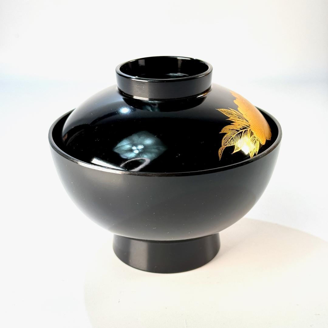 未使用！　会津塗　秀峰漆房　御吸椀　5客揃　 共箱