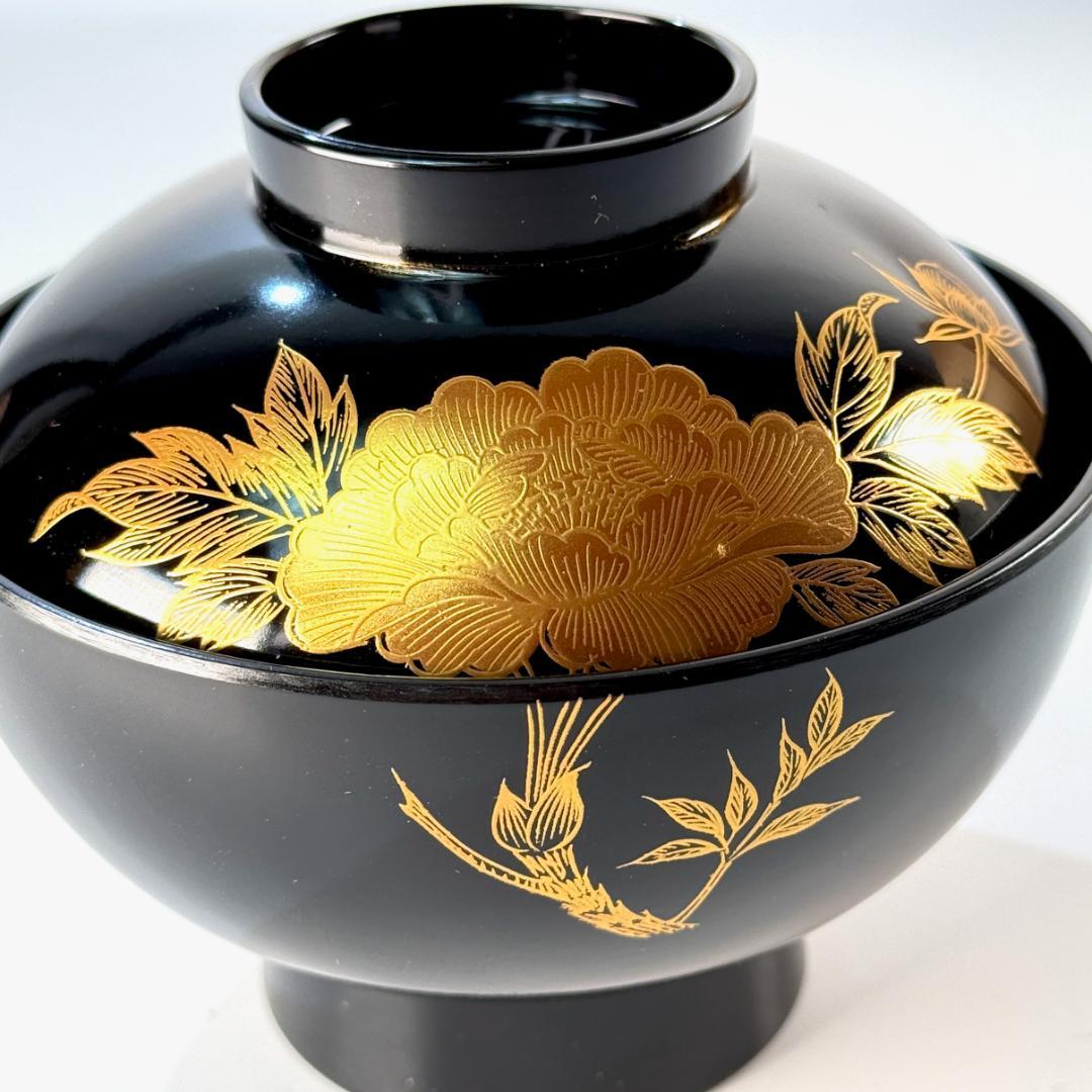 未使用！　会津塗　秀峰漆房　御吸椀　5客揃　 共箱