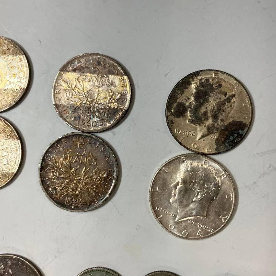 銀貨含む15枚セット アメリカ フランス ドイツ 他