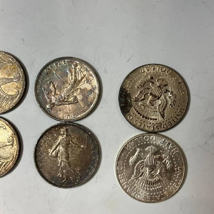 銀貨含む15枚セット アメリカ フランス ドイツ 他