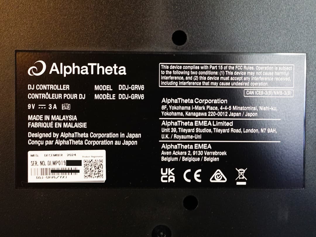 ■極美品　AlphaTheta DDJ-GRV6 外箱あり