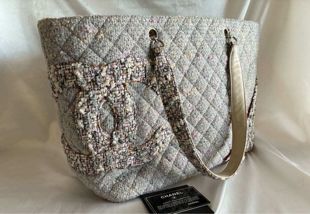 りく様♡CHANEL カンボンライン ツイード　トートバッグ　マトラッセ