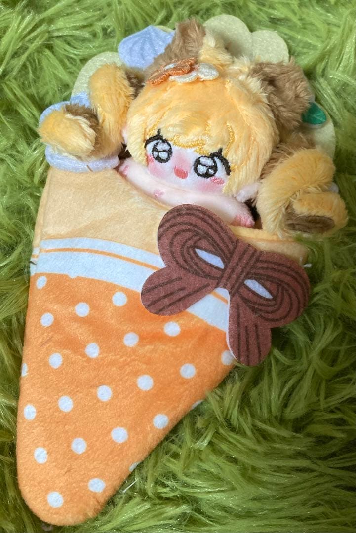 自作ぬいぐるみ・オレンジの女の子