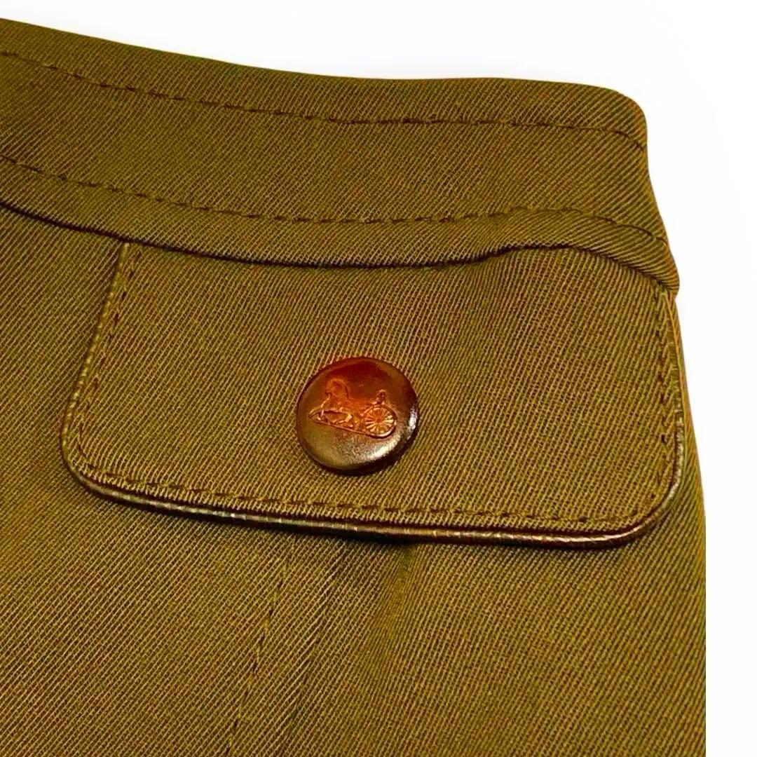 美品オールドCELINE馬車ロゴボタン スカートフランス製 ヴィンテージM〜L