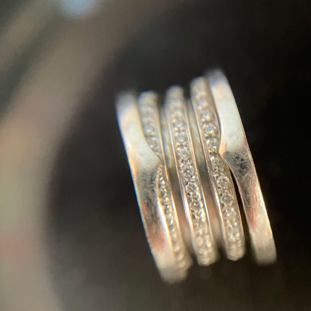 ブルガリ BVLGARI　ビーゼロワン　ダイヤモンド パヴェ　K18WG 750