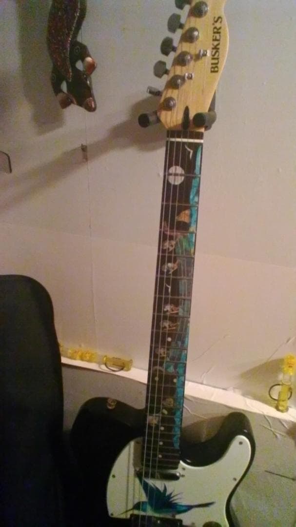 ハワイアン柄インレイ　ハチドリ　ハイビスカス　ギター期間限定新春特価