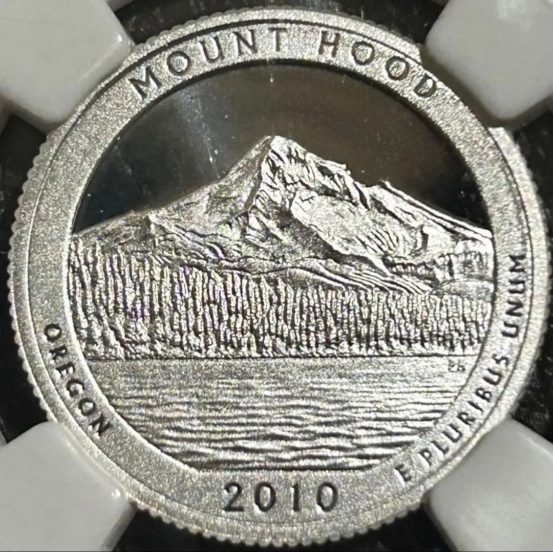 【最高鑑定】2010年銘　アメリカ　25セント銀貨　NGC鑑定　PF70