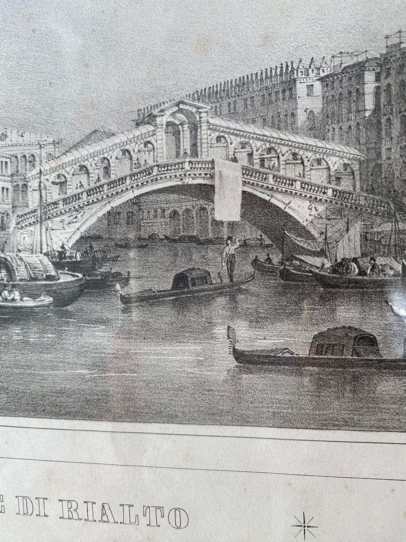 お正月特別価格❗️1800年後半　銅版　ベネチア　パリの高級アンティーク画廊で購入