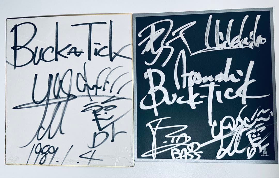 BUCK-TICK バクチク直筆サイン色紙、ヤガミトール直筆サイン２枚セット