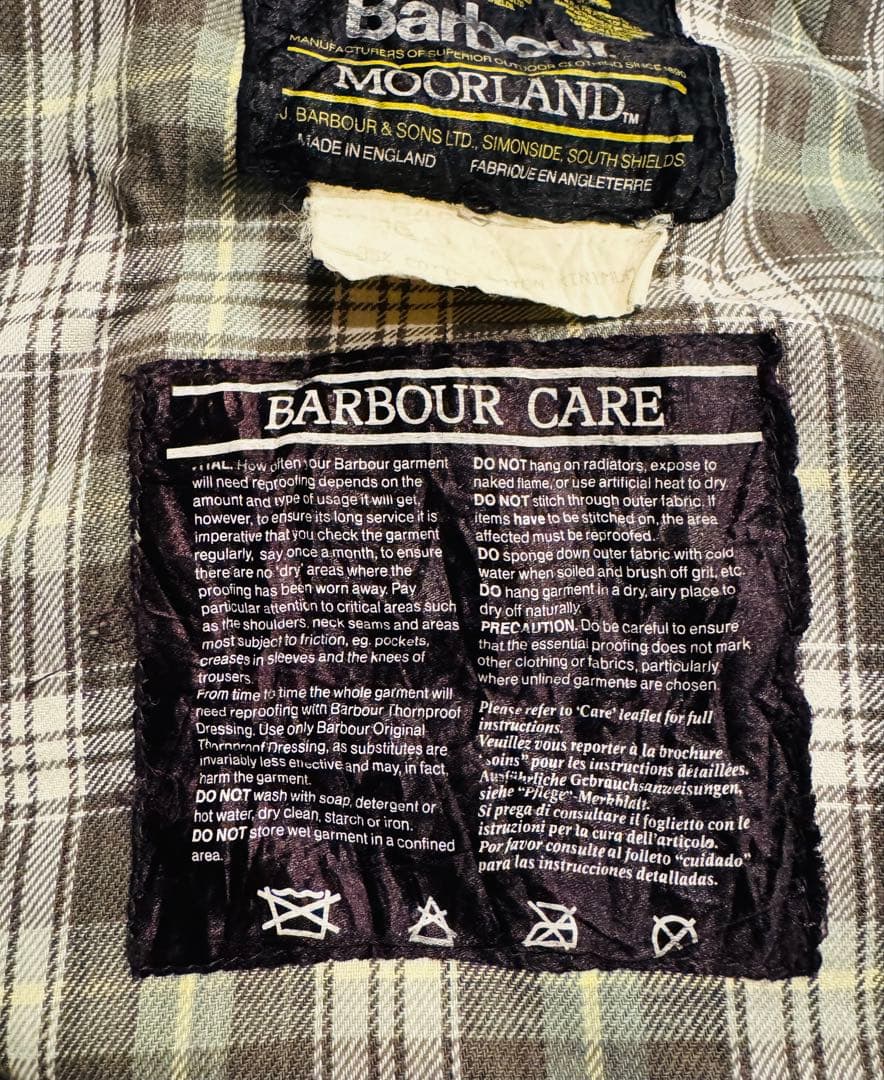 【入手困難】Barbour Moorland オイルジャケット L ブラウン