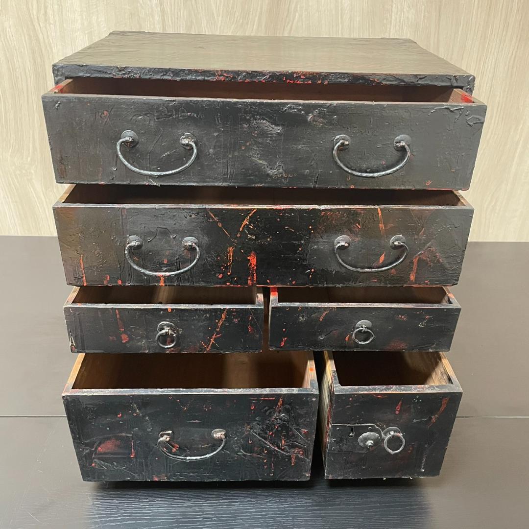【骨董品】和箪笥 漆塗り アンティーク