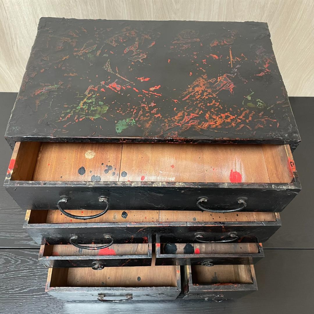 【骨董品】和箪笥 漆塗り アンティーク