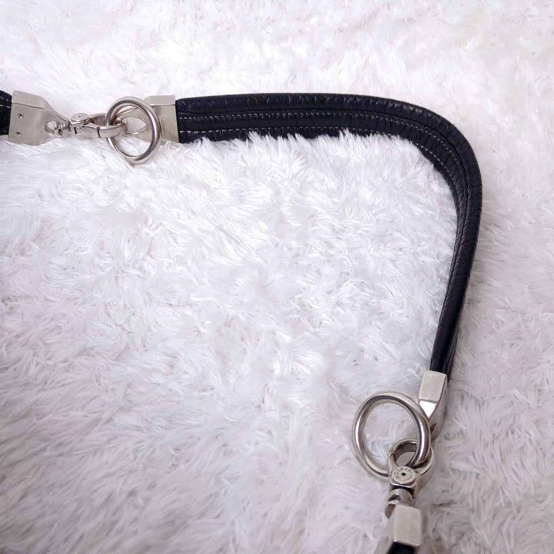 アニアリ aniary 2way ハーフムーン　トートバッグ レザー 黒 A4