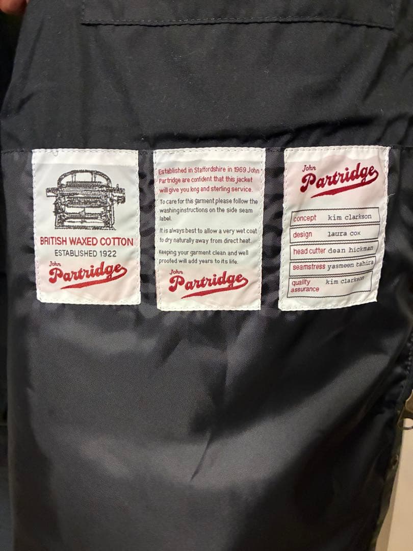 [イギリス製] JOHN PARTRIDGE ワックスドコート