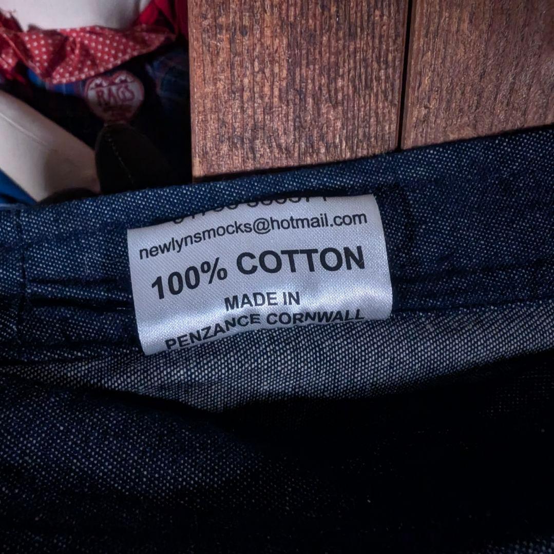 80s　ユーロヴィンテージ　フィッシャーマンスモック　インディゴデニム　ワイド