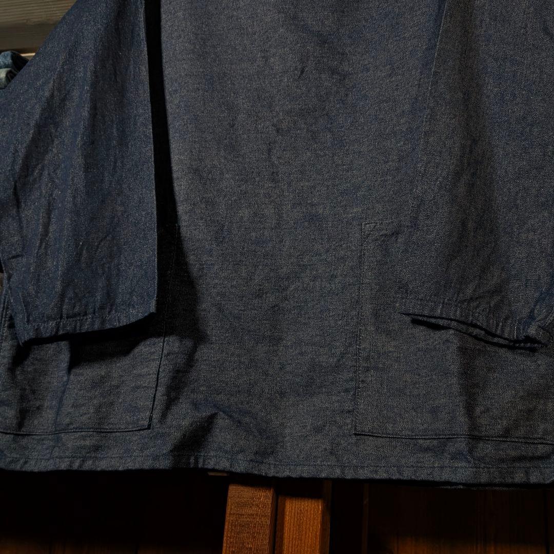 80s　ユーロヴィンテージ　フィッシャーマンスモック　インディゴデニム　ワイド