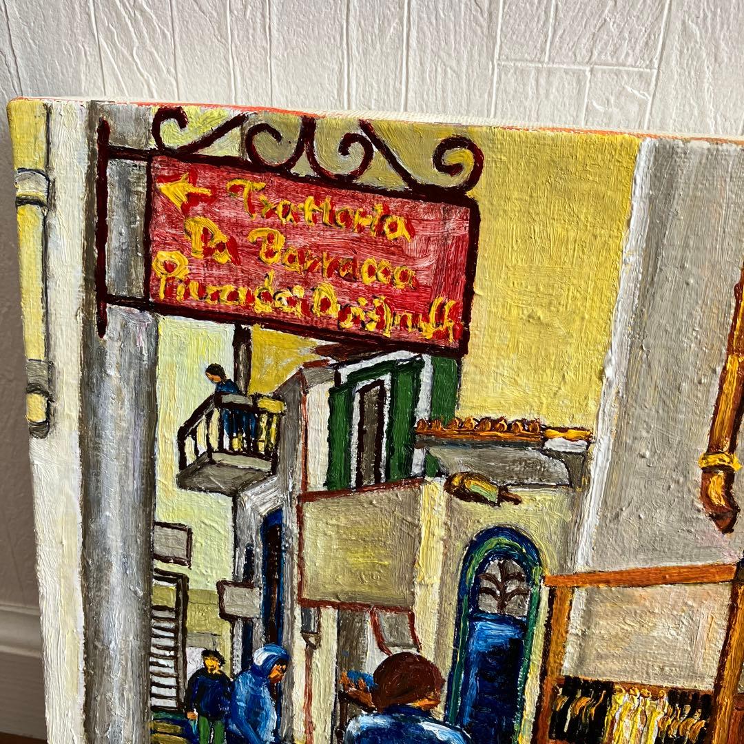 絵画　油絵　キャンバス　風景画　マーケット　F4