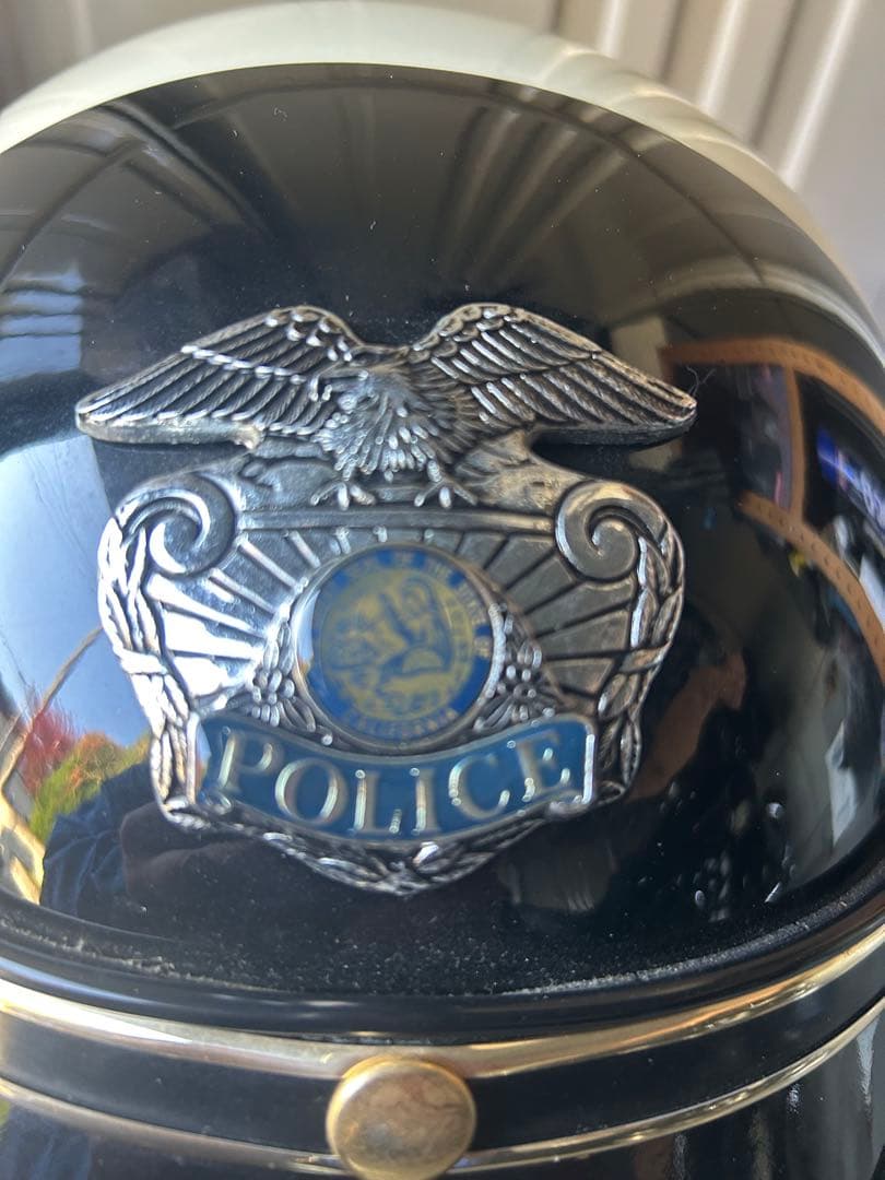 クラシックポリススタイルジェットヘルメット 当時物