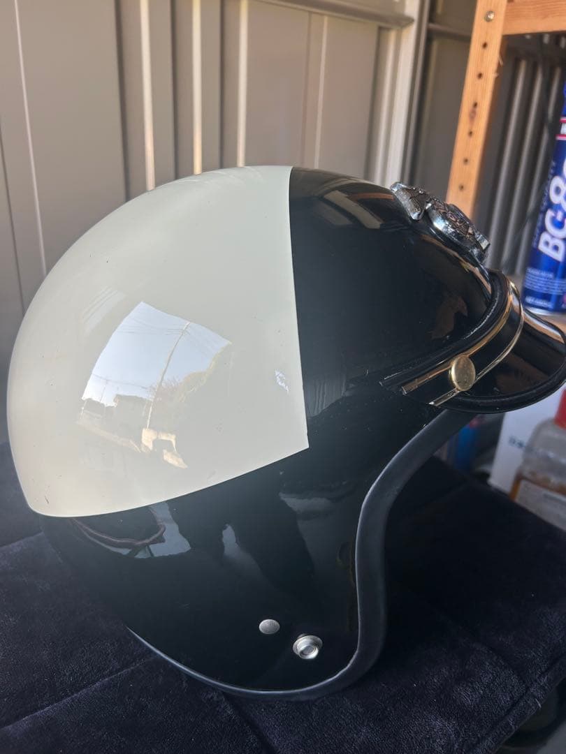 クラシックポリススタイルジェットヘルメット 当時物