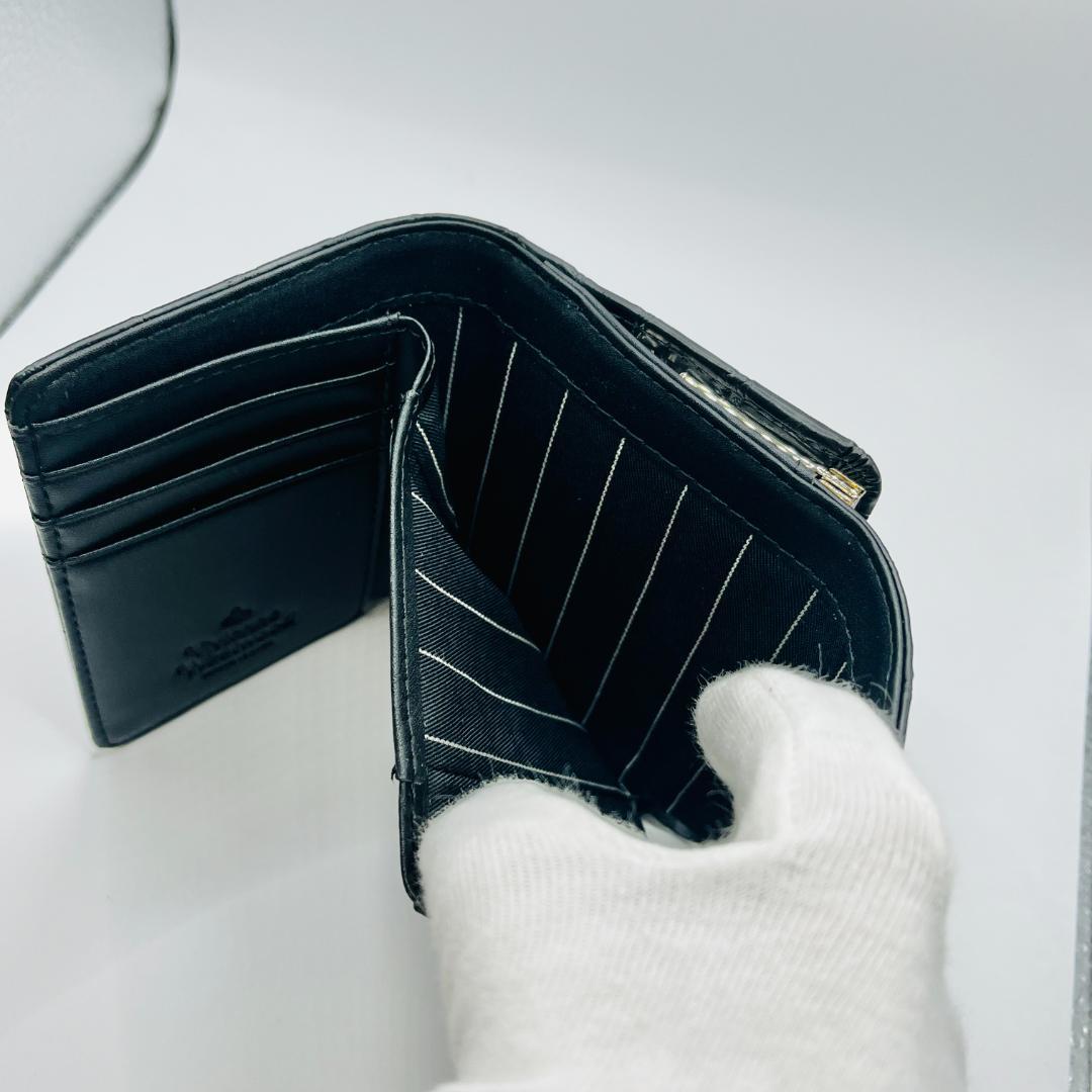 Vivienne Westwood 特価 がま口 定番 折財布 黒 ウロコ柄