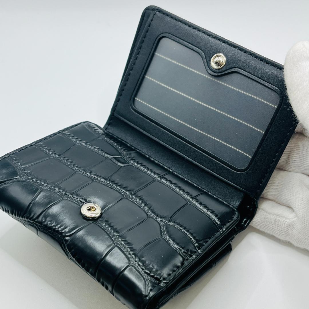 Vivienne Westwood 特価 がま口 定番 折財布 黒 ウロコ柄