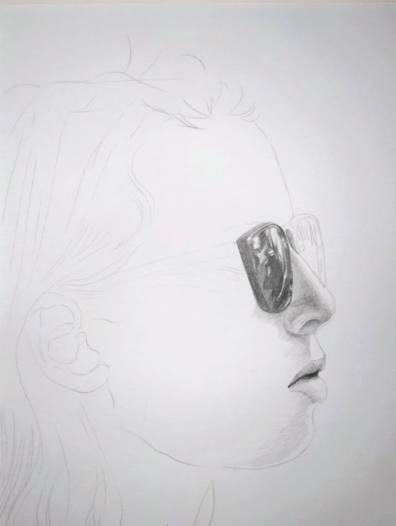 安冨洋貴（安富洋貴）人気の鉛筆画家　　　鉛筆画　希少　1点もの