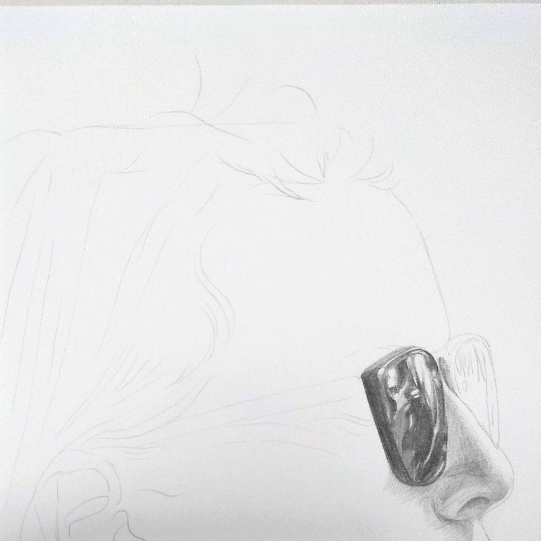 安冨洋貴（安富洋貴）人気の鉛筆画家　　　鉛筆画　希少　1点もの