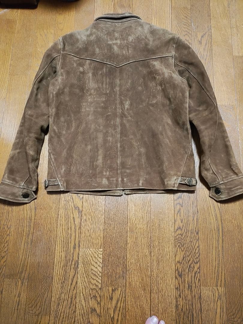 ラディアルELRADIALLスエードジャケットレザーシングルライダースチェック