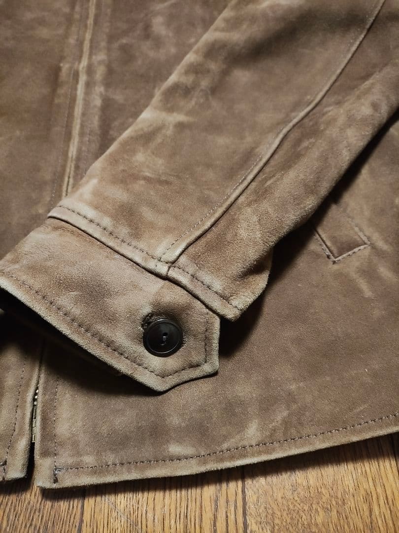 ラディアルELRADIALLスエードジャケットレザーシングルライダースチェック