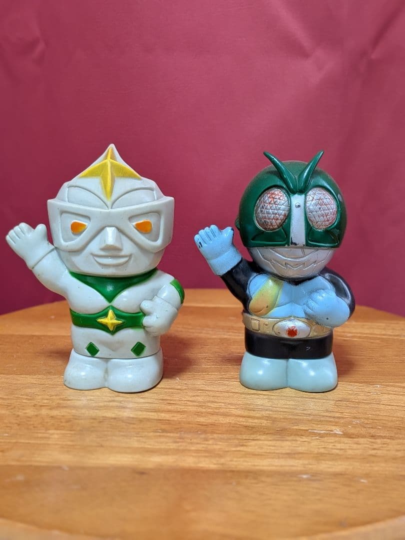 【ソフビ／貯金箱】ミラーマン＆仮面ライダー