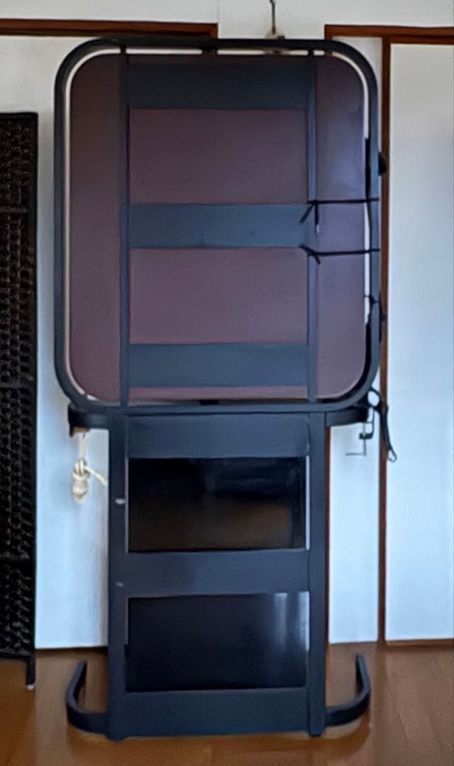 可動式ライト付き ドレッサー 化粧台　メイク台 ブラック スリム