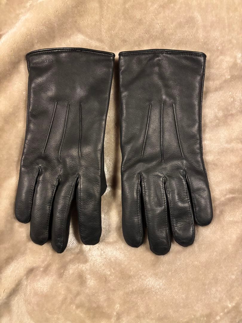 試着のみ◆UNITED ARROWS◆レザーグローブ◆ブラック