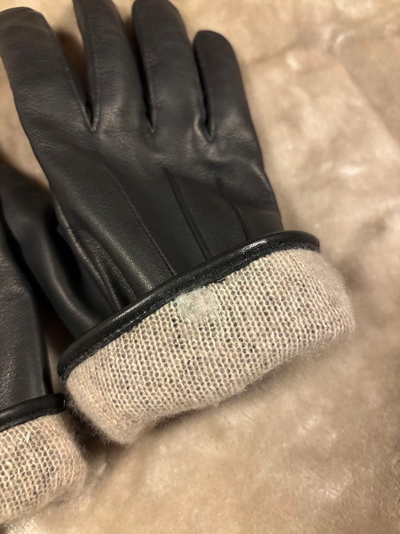 試着のみ◆UNITED ARROWS◆レザーグローブ◆ブラック