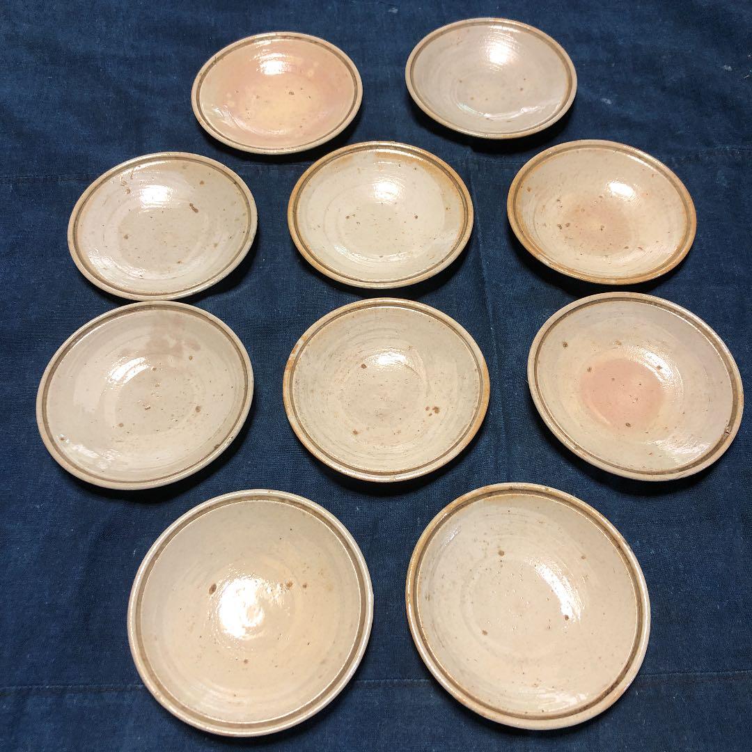 古曽部焼　皿十枚　箱あり