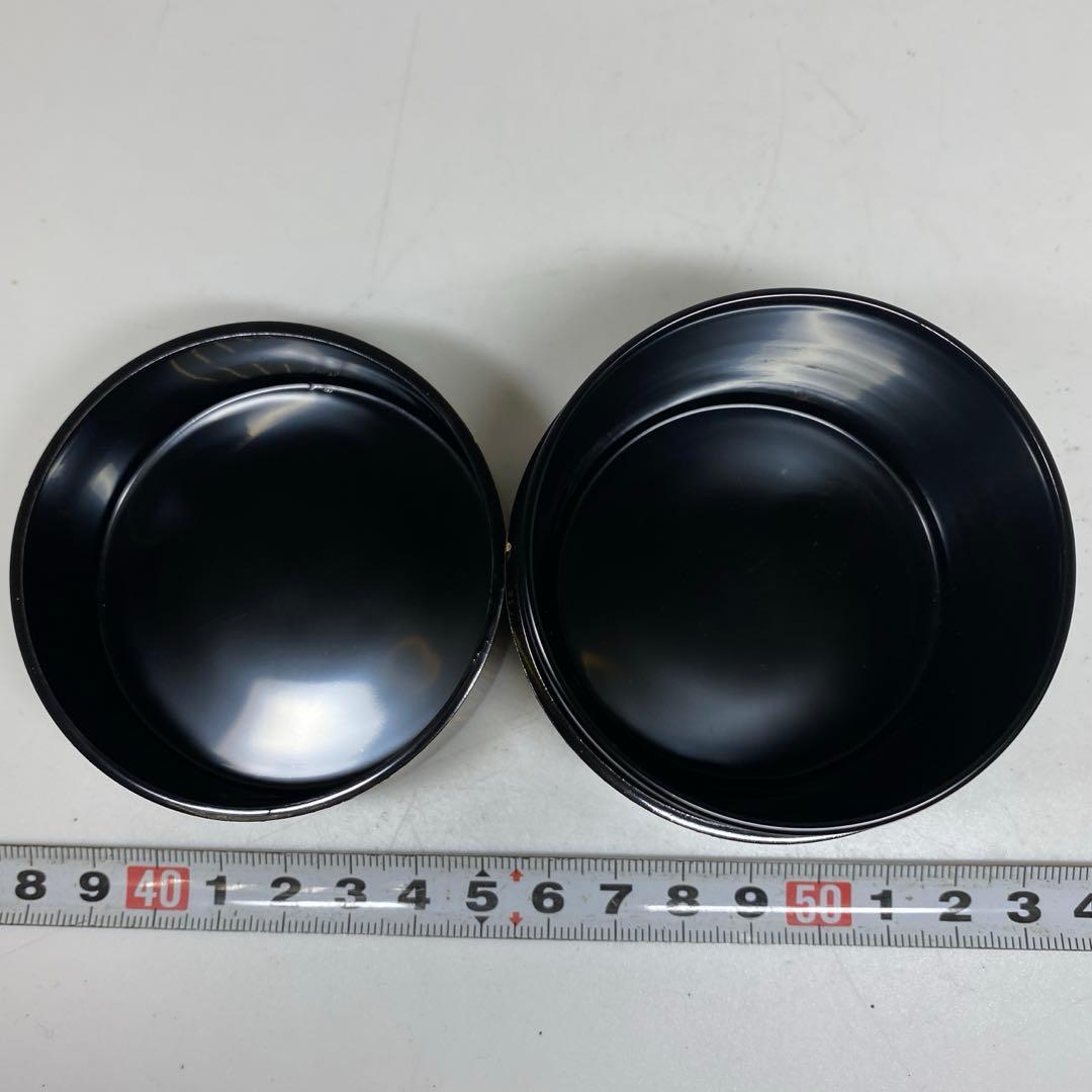 祥雲造　七賢人蒔絵面根来塗　茶器　棗　高さ7cm 東N7-1007☆2F