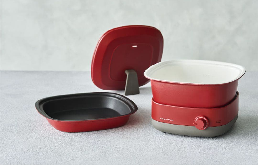 レコルト ポットデュオ キャレ レッド
