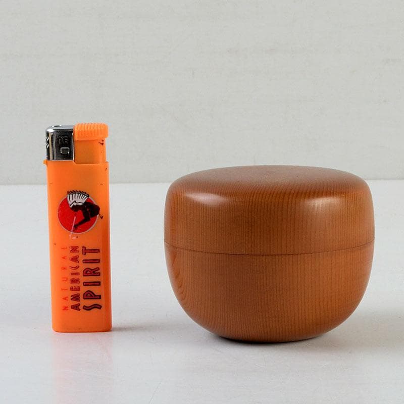 茶道具　天然木　漆塗　大平棗　共箱　V　9335