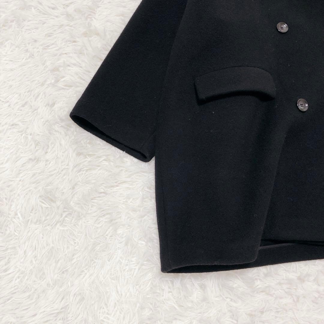 リムアーク　ワイドダブルブレストコート　チェスターコート　ブラック