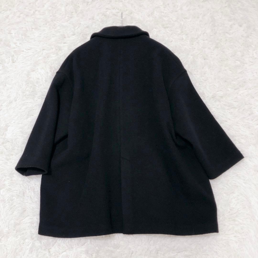 リムアーク　ワイドダブルブレストコート　チェスターコート　ブラック